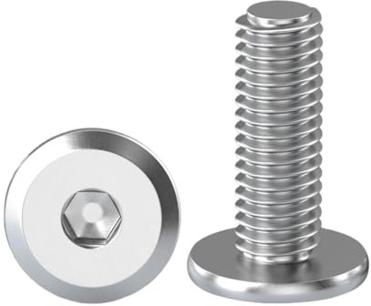 Drenky Nirosta Lot de 10 vis à tête bombée M8 x 20 mm en acier inoxydable A2 V2A à tête hexagonale plate