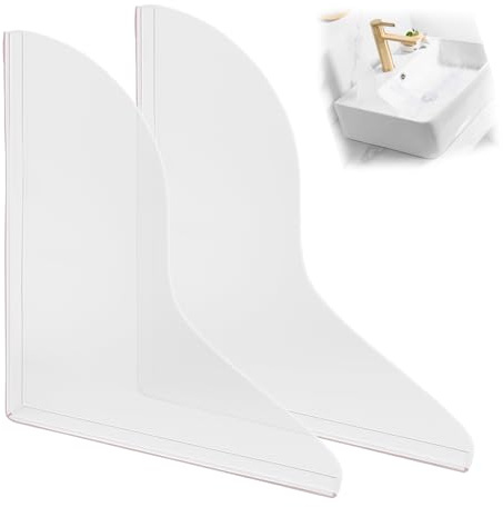 Cateye 2 PCS Shower Splash Guard, Bath splash guard for side of bath, Splash Guard for Bathtub Water Stopper Barrier For Bathtub Sink Splash Guard Bathroom Kitchen, Shower water stopper barrier