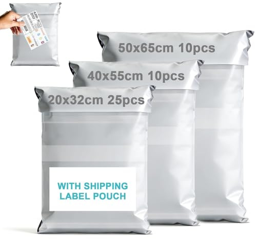 XRXYMQ 45 Pièces Pochette Envoie Colis Vinted avec pour Bordereau Taille S/M/L Emballage Colis Vinted Enveloppe Imperméables Plastique ExpeditionSac Sac Envoie pour Textiles et Boîtes à Chaussures
