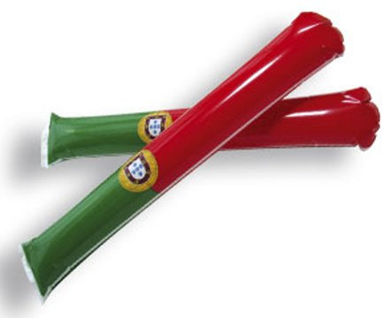 1 Paar (2 Stück) Airsticks/Klatschstangen/Lärmschläger Portugal (Lärm-Schläger - Applaus-Schlauch - Bäng Bäng/BängBäng - Pong Pong/PongPong)