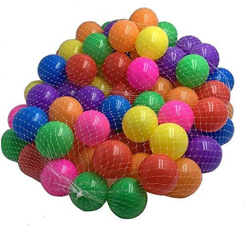 DIVCHI 100PCS Soft Plastic Mini Play Balls Multi Vibrant Colors - Crush Proof, No Sharp Edges, Non Toxic, Phthalate & BPA Free - Use in Kids or Toddler Ball Pit (100PCS)