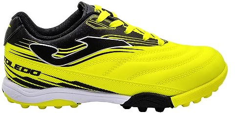 Joma Toledo Junior Kids Turf Soccer Shoes – Youth Boys & Girls TF Cleats for Artificial Grass – Fibertec Upper, Multi-Stud Durability Rubber Outsole, EXO Heel Support