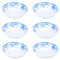 DOITOOL 6Pcs Sauce Plates for Dipping Sauces, Fruits, and Nuts - Blue and White Design, Reusable and for Home and Restaurant Use
