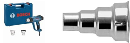 Bosch Professional GHG 23-66 - Decapador (2300 W, temperatura regulable 50-650°, pantalla digital, 10 flujos, 2 accesorios, en maletín) + Bosch 1 609 201 647 - Boquilla reductora, 14 mm, pack de 1