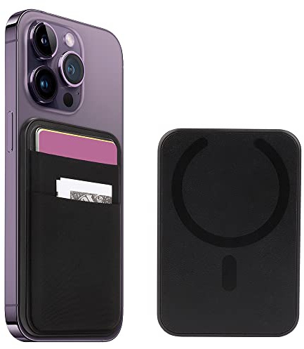 FIDWALL Magsafe Wallet kompatibel mit iPhone 12/13/14 Mini/Plus/Pro/Max, RFID-Kreditkartenhülle für 3 Karten. (Style-2)