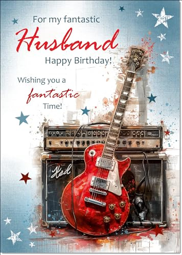 doodlecards make födelsedagskort gitarr A5 storlek med kuvert