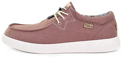 Kickback Haven Mocassins Slip‑on Style Sneakers pour Homme en Lin – Chaussures Décontractées avec Lacets Élastiques Ajustables – Confort Quotidien pour l’Été - Dusk, EU 43