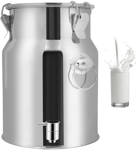 Bidon Avec Robinet 30l Inox,Bidon Alimentaire De Transport De Lait De Ferme Bidon De Baratte,Capacity-24L