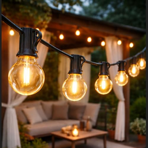 MIRATIC Dimbar LED-ljusslinga Girlande med Fjärrkontroll – 9 ljuslägen Justerbar Ljusstyrka Utbytbara Plastlampor för Trädgård Gård Bistro och Hem IP40 (15)