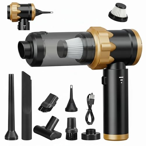 Grixz Aspirador de Mano 22000 Pa con batería, Aspirador para el Coche con Motor sin escobillas, Ideal para la Oficina y el hogar
