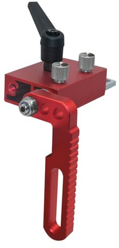 Hyuduo Staket Flip Stop Aluminiumlegering T Track Träbearbetningsverktyg, Justerbart Flip Stop för Bordssågsläde och Geringsbana, Passar Standard T Tracks 3'' och 75 Typ