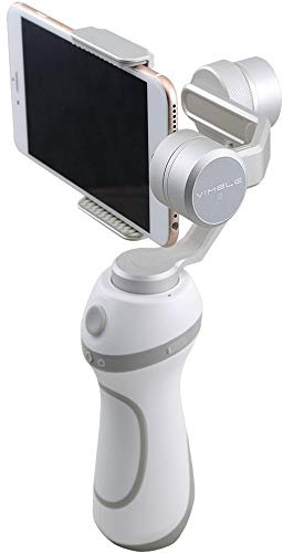 Feiyu Tech Vimble C med ansiktsspårning panorama skytte dynamisk timer lapse 3 axis handhållen stabilisering gaming för iPhone 7plus/iPhone 7/iPhone 6 plus/iPhone 6s /6/5, smartphones och Gopro Hero 5 svart/4/3+/3, och similar size action kamera + mobil wide linens