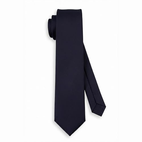 TigerTie Corbata para hombre – Corbata clásica de color liso (7,5 cm) para negocios, eventos y ocio, Azul y negro., Krawattengröße: ca. Länge 150 cm, Breite 7,5 cm