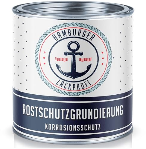 Rostschutz-Grundierung MATT Hellgrau Grau Rostschutz-Farbe für Metall // Hamburger Lack-Profi (5 L)