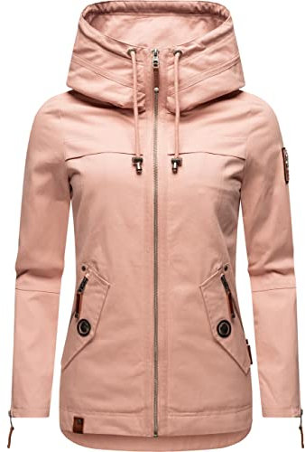 Navahoo Damen leichte Übergangsjacke mit Kapuze Wekoo Light Rose Gr. M