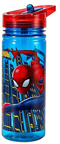 Zawadi Global Spiderman 580ml Water Bottle for Kids School Drinks Bottle Made of Durable Ecozen Reusable BPA Free