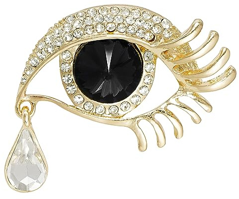 Gleamart Broche de lágrimas de ángel con diamantes de imitación para mujer, Diamante de imitación