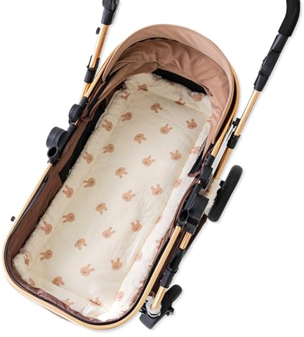 SONARIN Varm sittdyna för barnvagn, mjuk tjock sittvagnsfoder för barnvagn, kudde, sätesinsats, dyna, universell för barnvagn, barnvagn, buggy, bilstol, barnstol (bunny)
