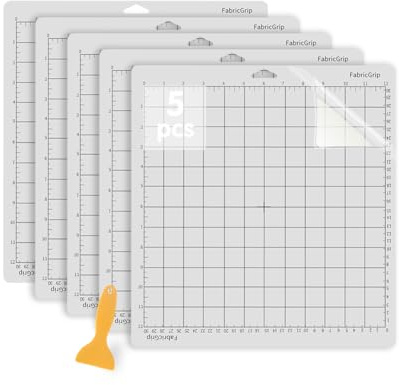 Jerilla Tapete de Corte para Cricut 5 piezas 12''x 12'' StandardGrip Alfombrillas de Corte Antideslizantes Set de Adhesivos para Cricu Maker/Explore One/Air/Air 2 con Rascador