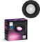 Philips Hue White & Color Ambiance Centura runde Einbauspots 1er Pack (1.050 lm), dimmbare Deckenlampen mit 16 Mio. Farben, smarte Lichtsteuerung über Sprache und App, schwarz, neue Generation