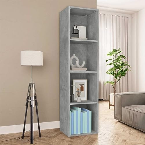 ShGaxin Etagère/Meuble TV, Table TV, Meuble TV, Meubles de salon, Meuble TV, Table de télévision Salon, Table de télévision en aggloméré gris ciment 36 x 30 x 143 cm
