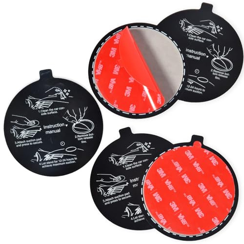 HYSHIKRA Dashboard Pad Mounting Bracket Disk 3.07/78mm Sticky Adhesive Disc for Suction Cup Car Phone Radio Holder Disc & Windshield Dash Cam（5pack）