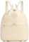 WANDF Kordelzug-Rucksack Sport- und Gym-Tasche mit Yoga-Mattenriemen, wasserabweisende Kordelzug-Tasche mit Netzfach für Damen und Herren (Beige, Patent angemeldet)