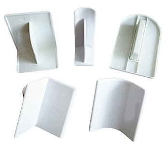 COLLBATH Raspadores de Fondant Alisador de Pasteles de Plástico Blanco Kit de 5 para Repostería para Decorar y Moldear en Cake Decorating y Baking