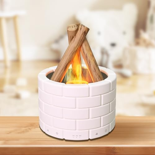 Ankrs Diffuseur d'Huiles Essentielles avec Effet Flamme, Humidificateur 280 ML avec Contrôle tactile, parfumées Diffuseur avec 4 Minuteries, pour la Maison, la Chambre, Le Yoga, Le Bureau