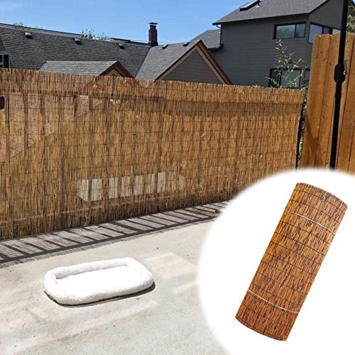 Valla de privacidad de bambú para el balcón, protección solar resistente a la intemperie para jardín, terraza y claraboya, alfombra de bambú, valla de mimbre, valla de juncos, estera de paja, panel de