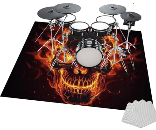 JaevKwzy Alfombras Acusticas Batería - Tambor Alfombra Rectángulo - 120 x 70 cm Alfombrillas de Tambor Antideslizantes de Bateria Electrónica Bombo Caja y Otros Instrumentos Musicales Alfombrilla