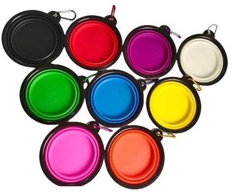 Cuencos Plegables Grandes para Perros, de Silicona de Grado alimenticio, fáciles de Lavar, Plegables y expandibles para Mascotas, Cuencos portátiles de Viaje. (Amarillo,1000ML)