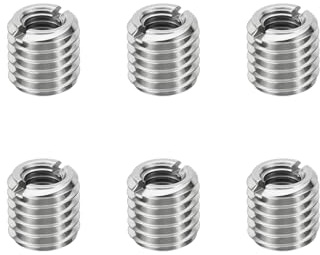 HiPicco 6Pcs Thread Adapter Sleeve Reducing Nut,M12 M to M10 F, 10mm Length
