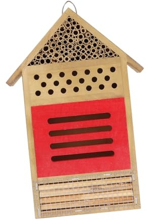 JOINPAYA Casa De Abejas Artesanal Colmena De Madera para Polinizadores Pacíficos para Colmenas De Abejas