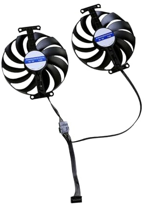 Yjcnelcr 95mm 7Pin CF1010U12D DC12V 0.45A GPU Fan for RX6600XT Graphics Card Cooling