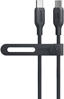 Anker USB C auf USB C Kabel, 240W USB C Kabel, Bio USB C Ladekabel 90cm lang für iPhone 16/15 Serie, MacBook Pro/Air, iPad Pro/Air, Galaxy S24, Pixel, Switch, LG (Schwarz)