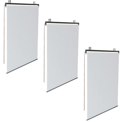 IDMarket - 3er-Set Rollos B.124 x H. 225 cm für Pergola weiß