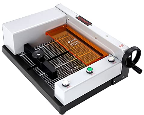 MITLOW Electric Paper Cutter, Heavy Duty Automatic Guillotine Paper Trimmer, Cutting Thickness 40mm, with Gridlines, for Cardstock Cards Leather, Office Home School