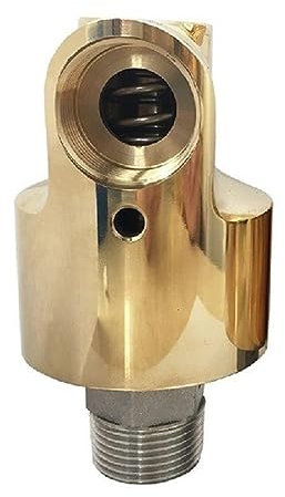 ZERVA Joint tournant HD25 DN25 de 1 Pouce, Joint Rotatif 360, raccord pivotant d'huile d'air d'eau connecteur Universel Union de Rotation en Laiton (Color : HD25 DN25 1 inch, Size : Left Thread)