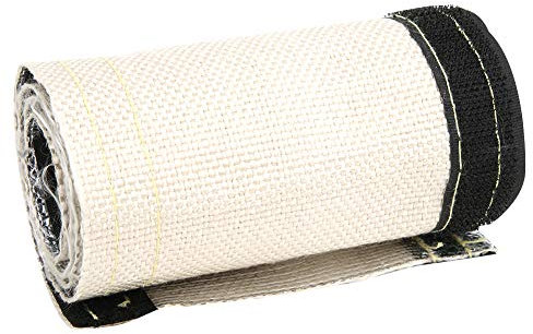 Leopacat Metal Heat Shield Sleeve, Fuel line Hose Protection Cover, Glass Fiber Fabric Heat Shroud, Aluminized Sleeving Heat Wrap for Ultimate Heat Protection Hose Wire Sleeving 600x106mm