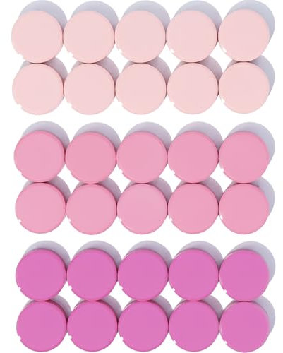 DUJEQM Kühlschrankmagnete, 30 Stück stark, mini Klein, Whiteboard Magnete, Bunt Rund Tafelmagnete für Magnetwand, Rosa