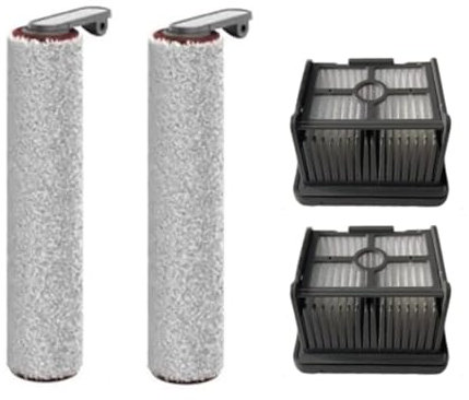 4st Delar ，Kompatibla For Dreame， H12 Pro Washing Golvmaskin Dammsugartillbehör Tvättbart Hepa-filter Huvudrullborste