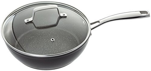 Stellar Rocktanium 24cm Non-Stick Sauté Pan with Glass Lid, QuanTanium Non-Stick, Induction Ready, Dishwasher Safe