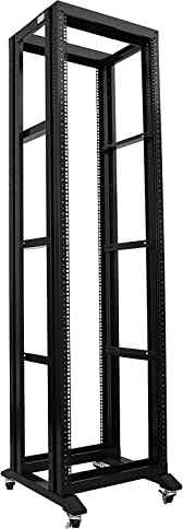 Raising Electronics Server Rack Open Frame Rack 4 Post 19 inch Adjustable Server/Audio Rack Cold Rolled Steel(42U,17Depth)