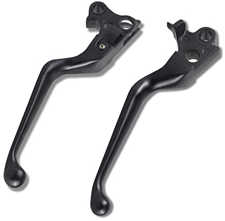 NTHREEAUTO Black Brake Clutch Lever Hand Levers Compatible with Harley Sportster 883 1200 Dyna Softail Electra Glide Road King Touring Fat Bob