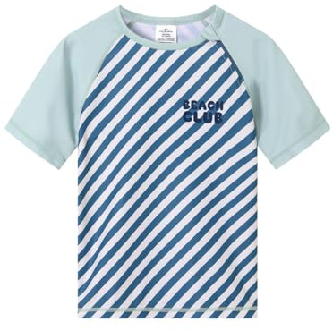 Monnëka Rashguard Enfant Manches Courtes pour Plage et Piscine | Rashguard manches courtes pour enfants. Confortable, facile à enfiler. Pour plage, piscine et sports d'eau.