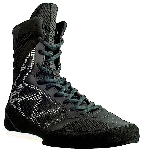 CORE Boxing Shoes - Lightweight Boxing Shoes for Men & Women - Boxing Training Shoes with High Support – High Traction Boxing Boots Black 12 US