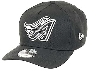 New Era Anaheim Angels MLB Black and White Collection 9Forty A-Frame Snapback Cap - One-Size