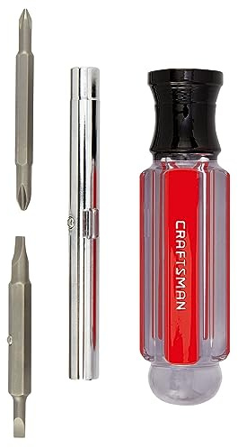 CRAFTSMAN Screwdriver Multi-Bit Set, 6 in 1, Acetate Handle (CMHT66052)