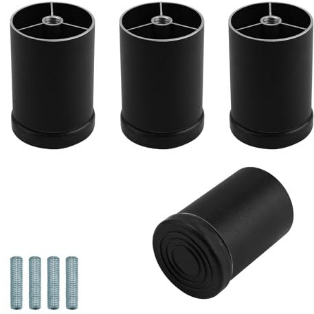 PARFCO Verstellbare Möbelfüße, 4 Stücke Möbelfüsse aus Aluminiumlegierung, Metall Schrankfüsse mit M8 Gewinde, Geeignet für Schränke, Sofabeine, Tischbeine, Waschmaschinen